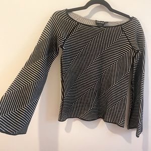 Vintage Giorgio Armani Black and White Knit Top